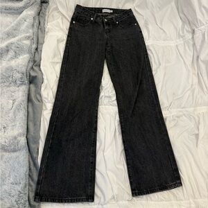 Low-rise Black Wide-Leg Jeans